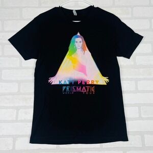 Katy Perry Prismatic World Tour Black Graphic‎ T Shirt Women's Concert Small